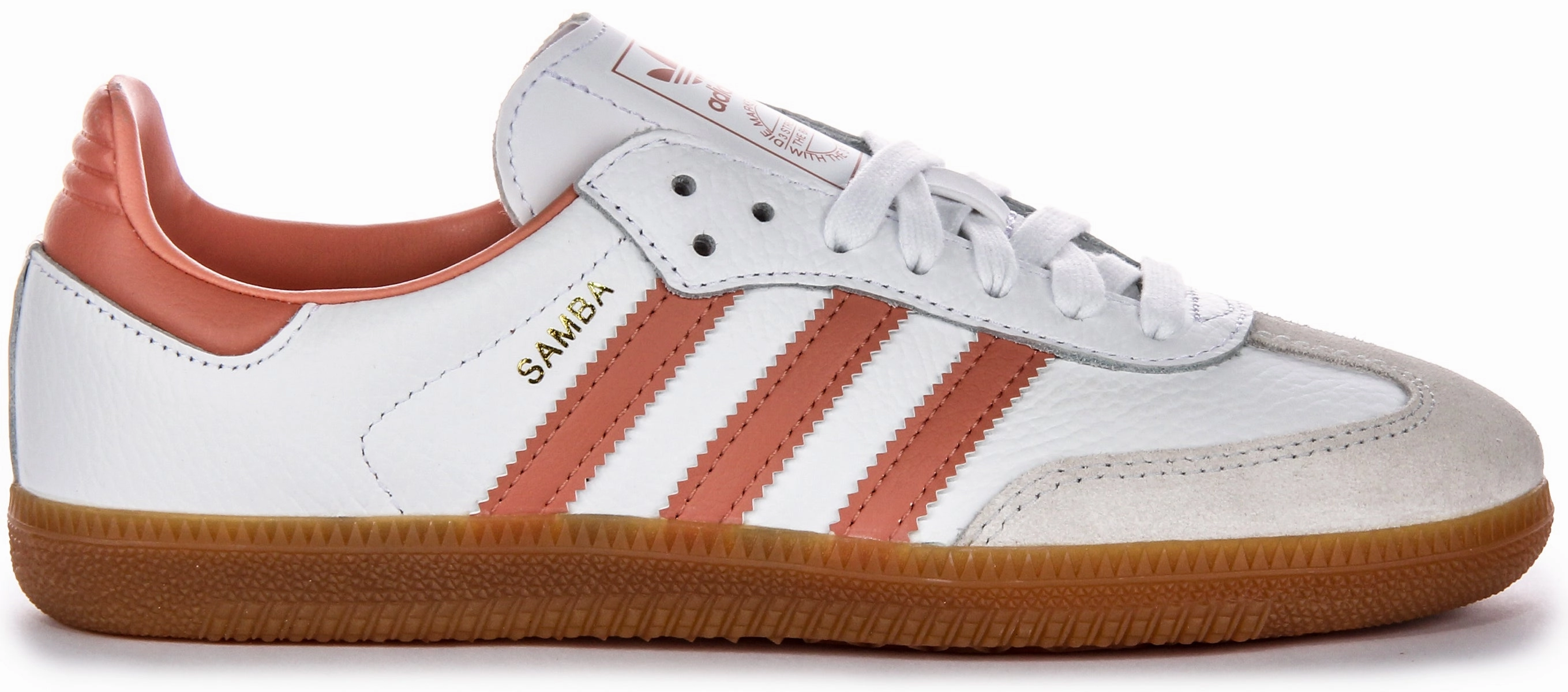 All - surface use Adidas Samba OG In White Pink For Women