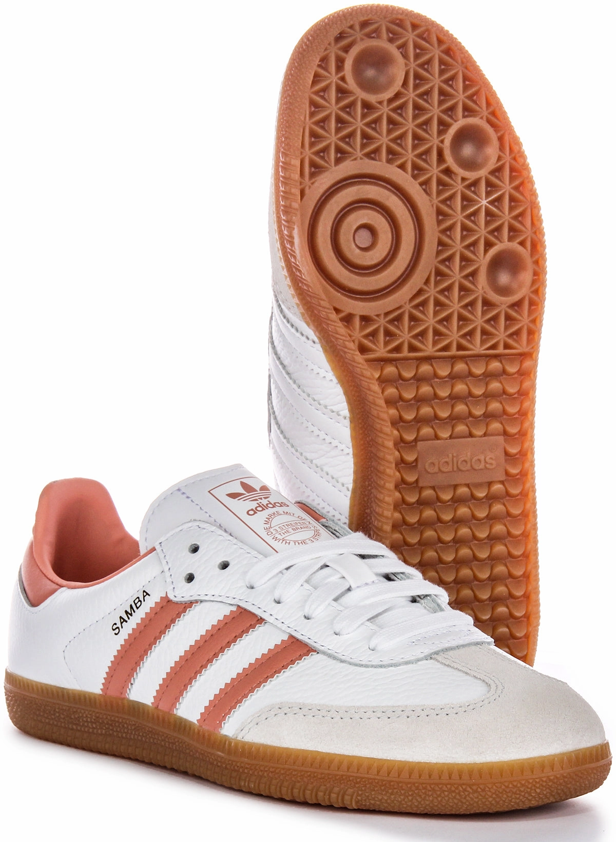 All - surface use Adidas Samba OG In White Pink For Women
