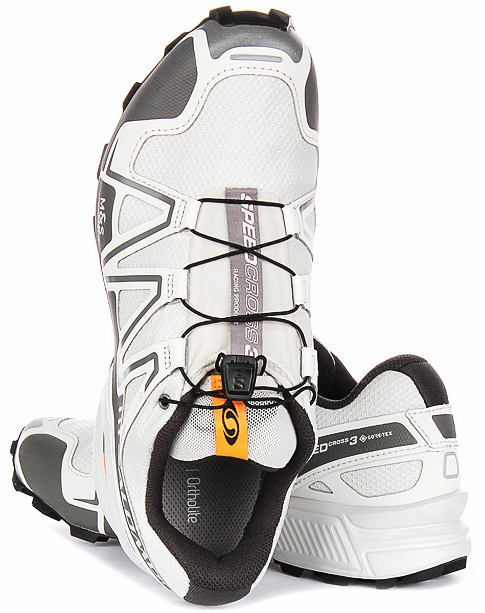 All-Day Stability Salomon Speedcross 3 Gortex In White Grey