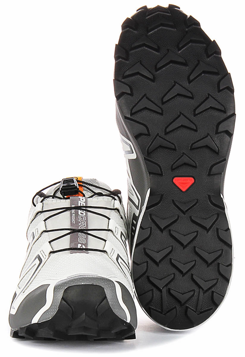 All-Day Stability Salomon Speedcross 3 Gortex In White Grey