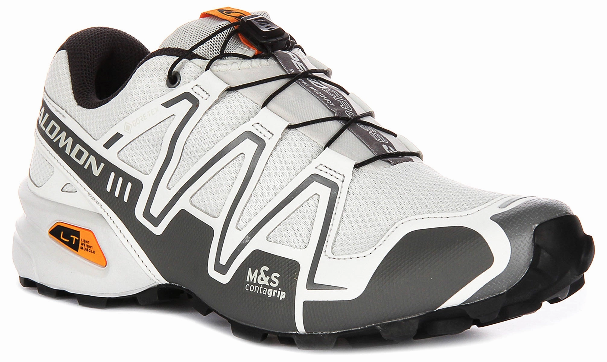 Salomon Speedcross 3 Gortex In White Grey Hybrid Grip Tread Design