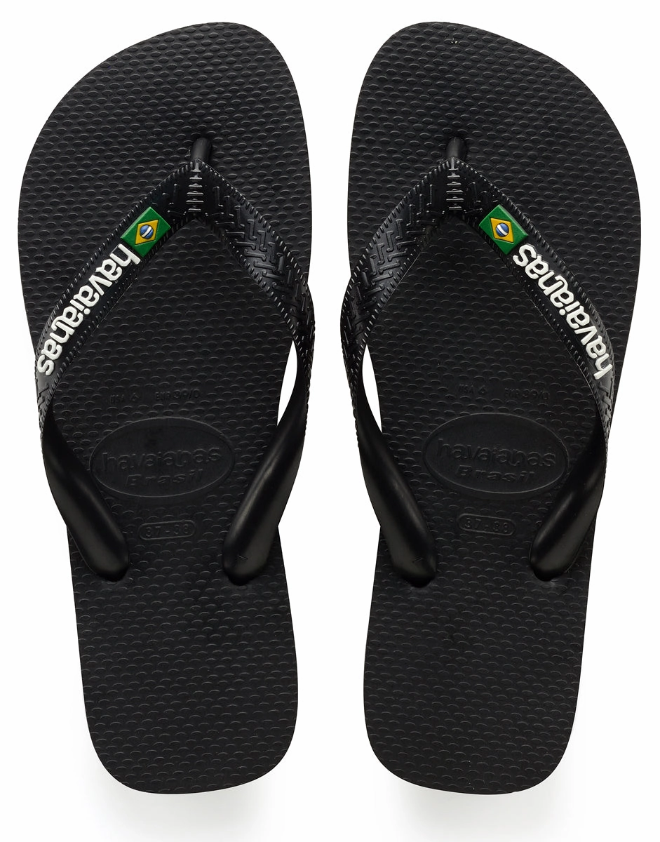 Havaianas Brasil Logo In Black All Day Comfort