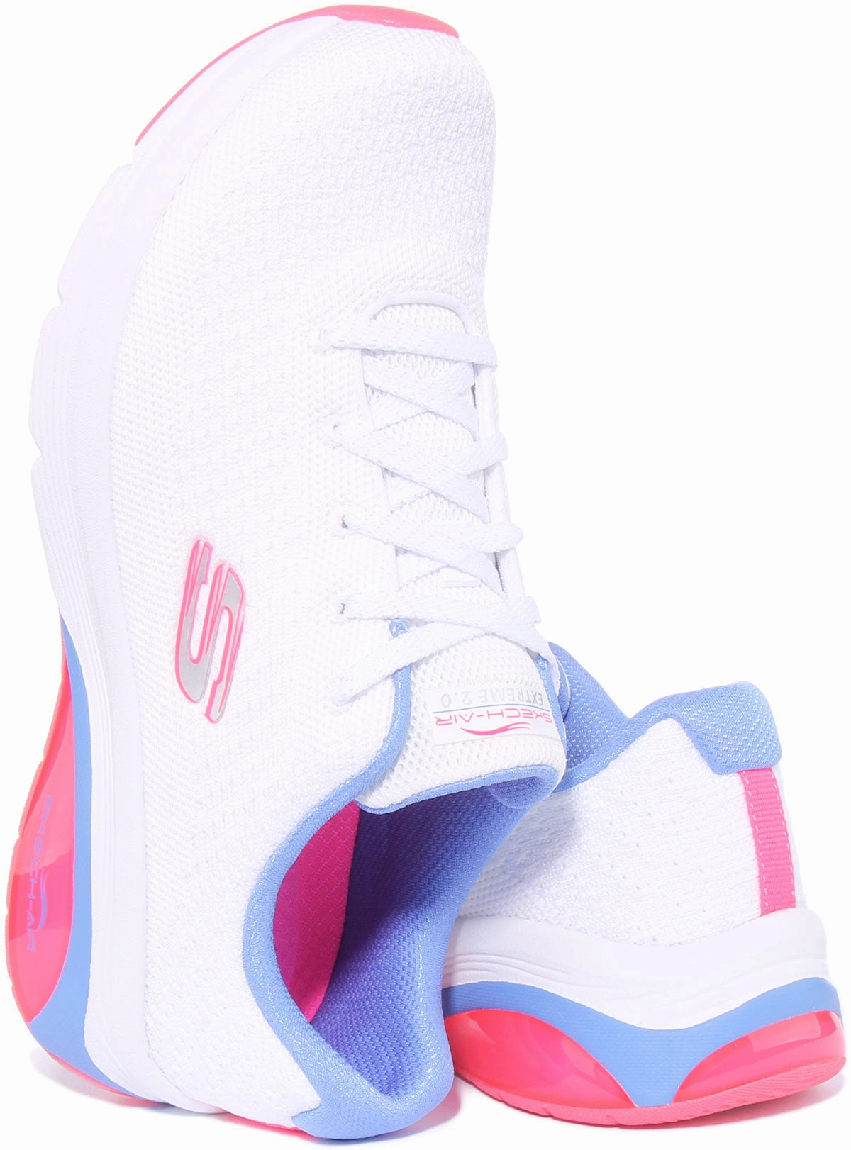 All Fit Skechers Classic Vibe In White Pink For Women