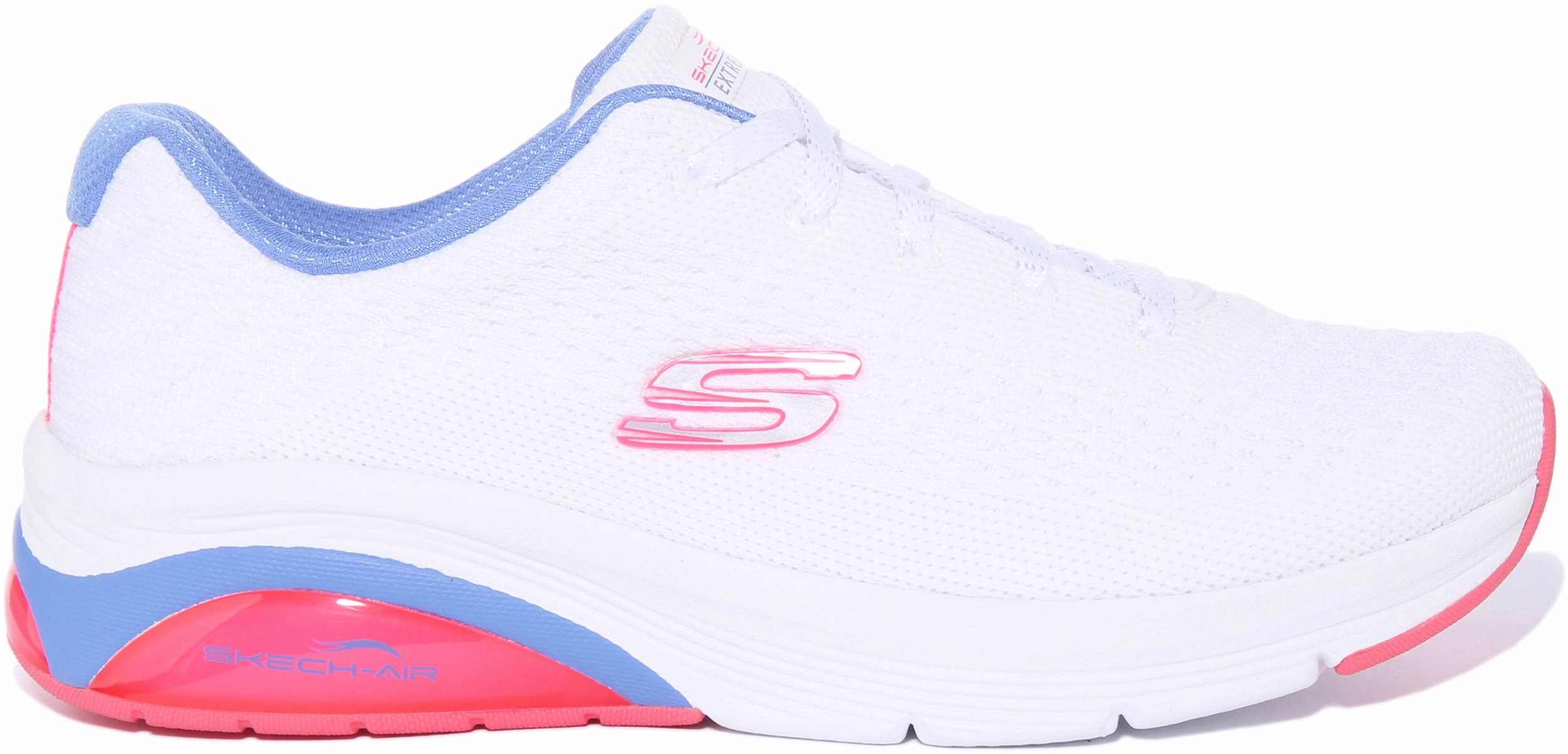 All Fit Skechers Classic Vibe In White Pink For Women