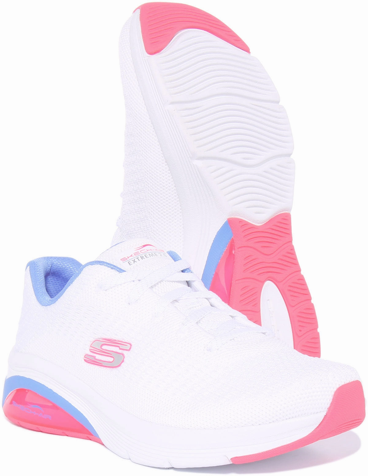 All Fit Skechers Classic Vibe In White Pink For Women