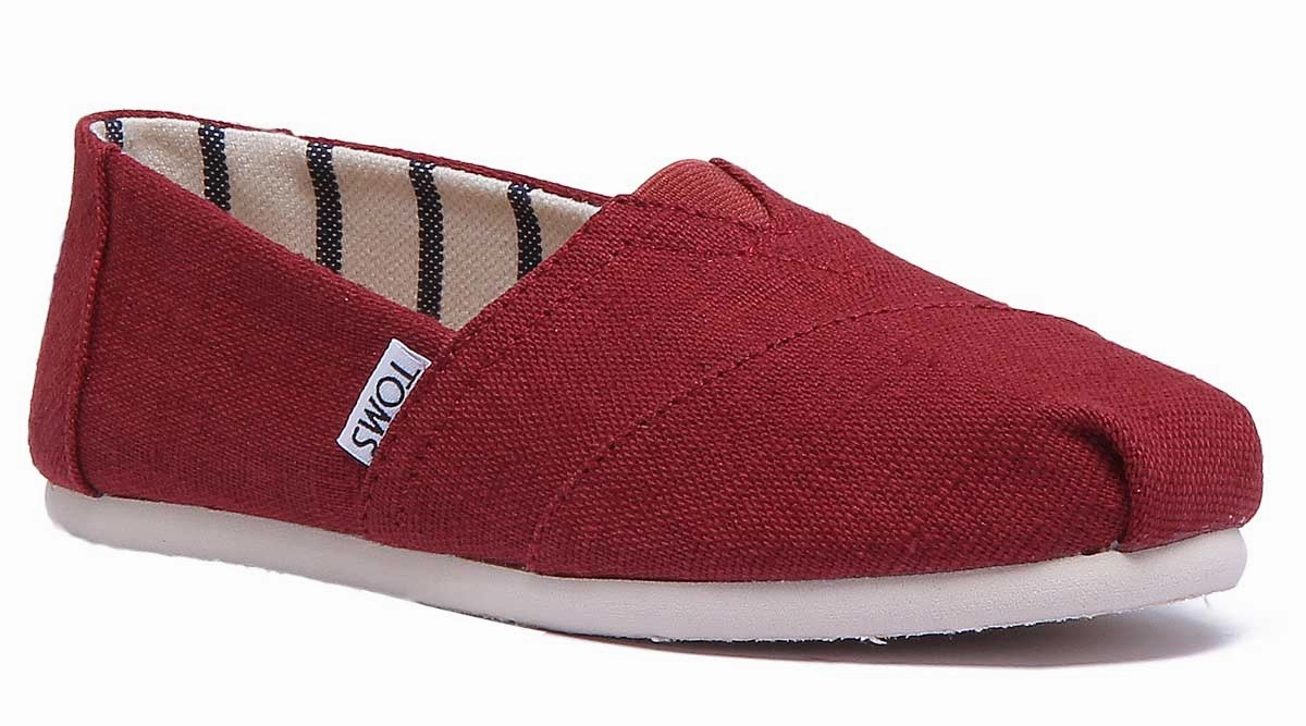 Instant Comfort Fit Toms Classic Canvas In Cherry