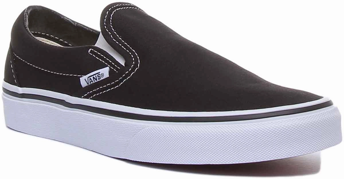 Vans Classic Classic Slipon In Black White For Women Power Walk Multi Purpose