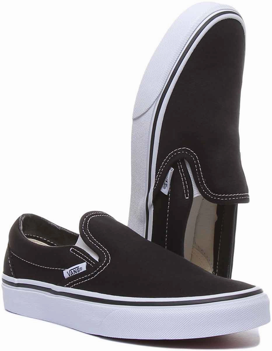 All surface Vans Classic Classic Slipon In Black White For Women