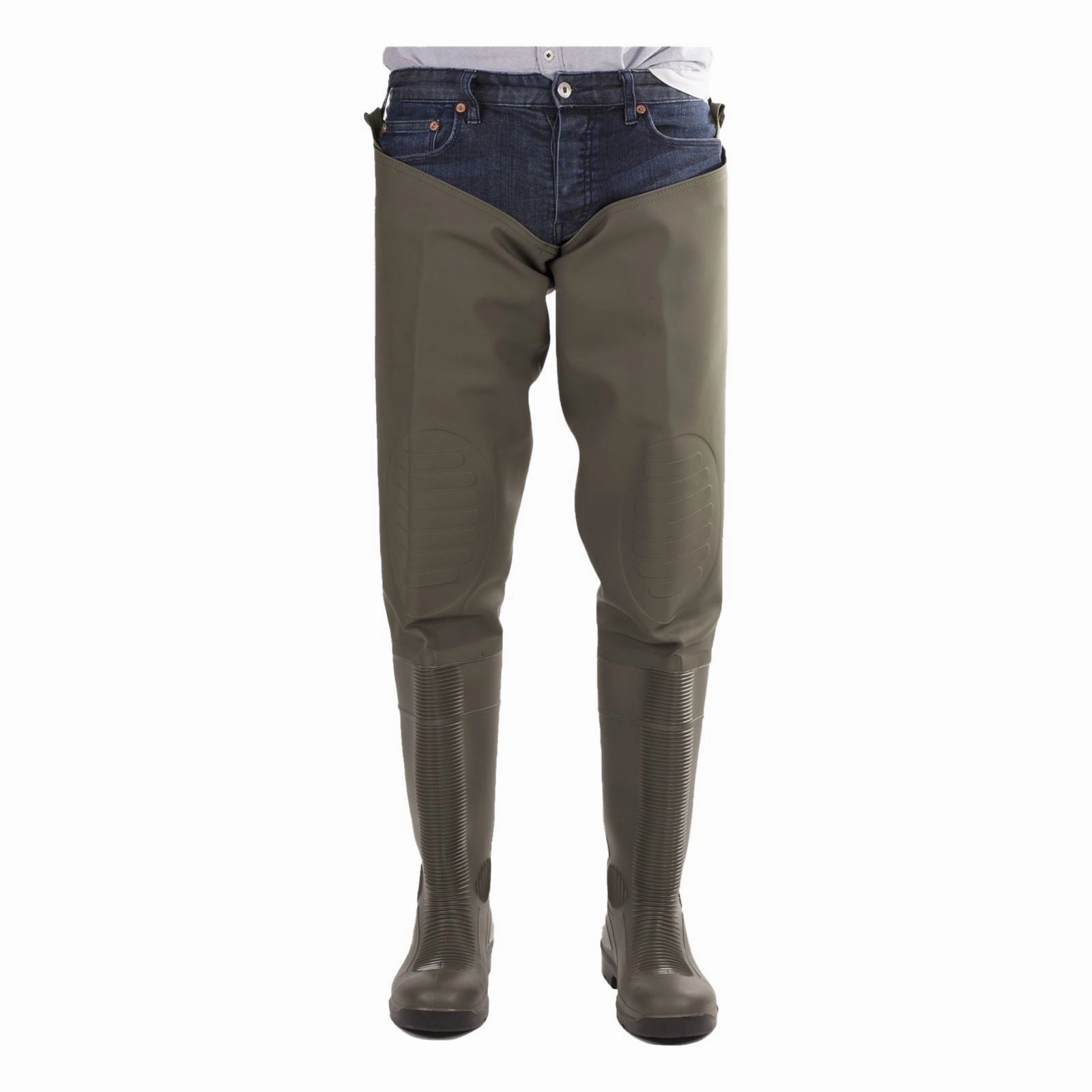 Amblers Safety Forth PVC Green Safety Waders Dry Walk Step