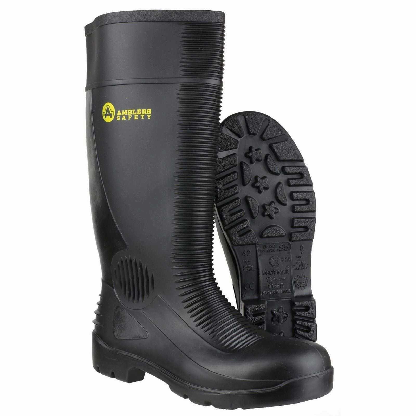 Amblers Safety FS100 PVC Black Wellington Boots Urban Walk Pro