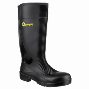 All Purpose Outdoor Boots Amblers Safety FS100 PVC Black Wellington Boots