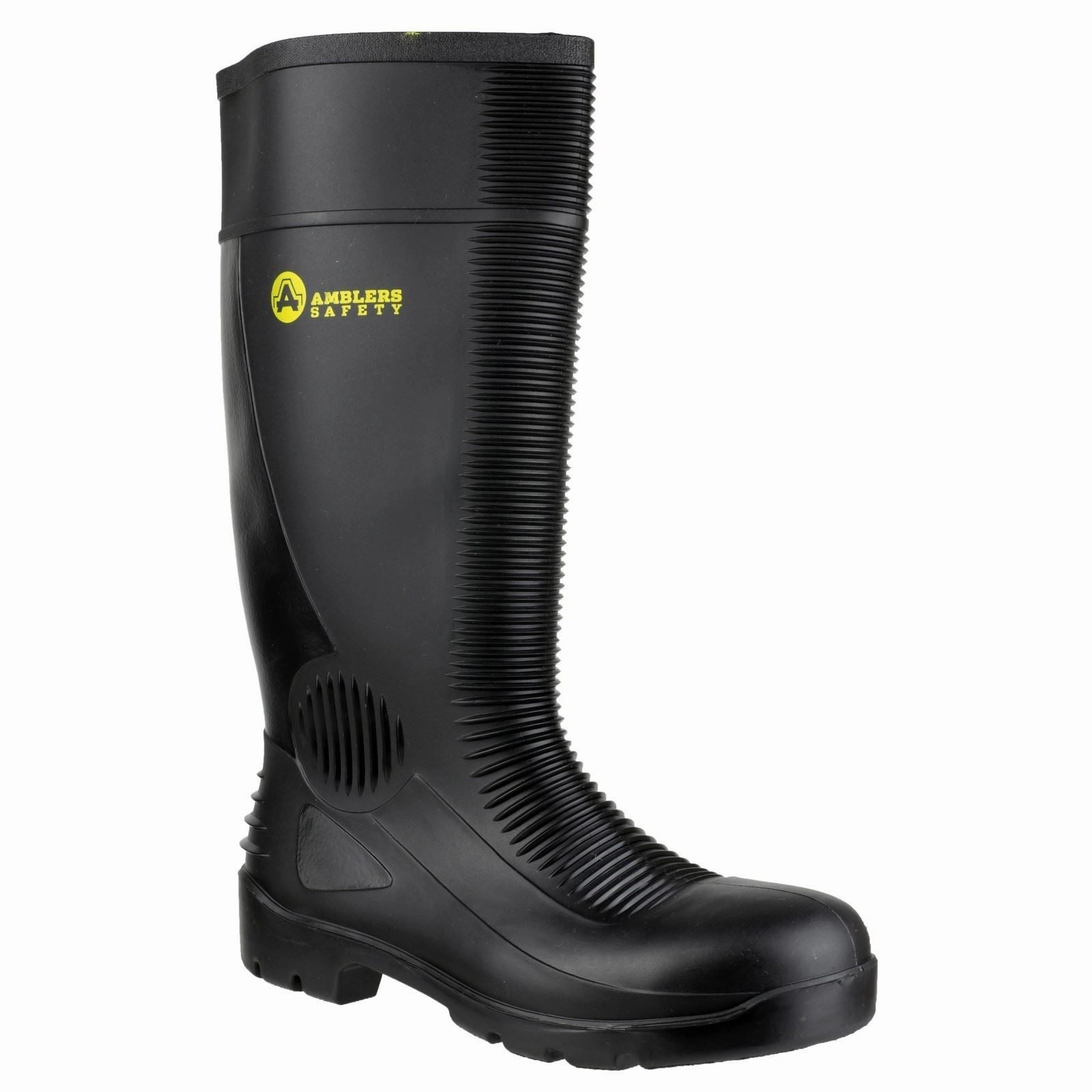 All Purpose Outdoor Boots Amblers Safety FS100 PVC Black Wellington Boots