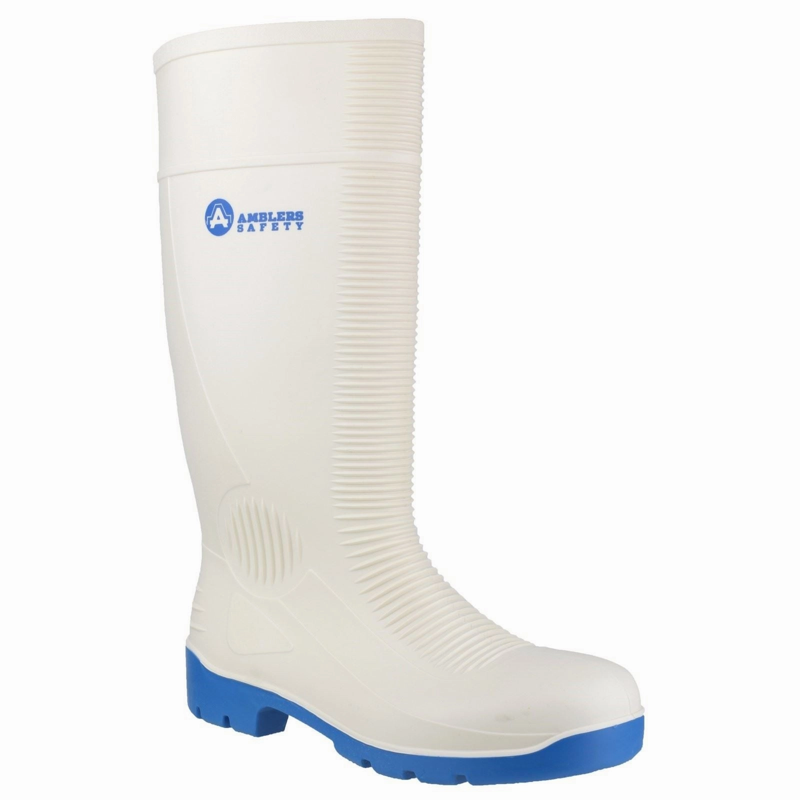 Quick Slip On Boots Amblers Safety FS98 PVC/Nitrile Rubber White Wellington Boots
