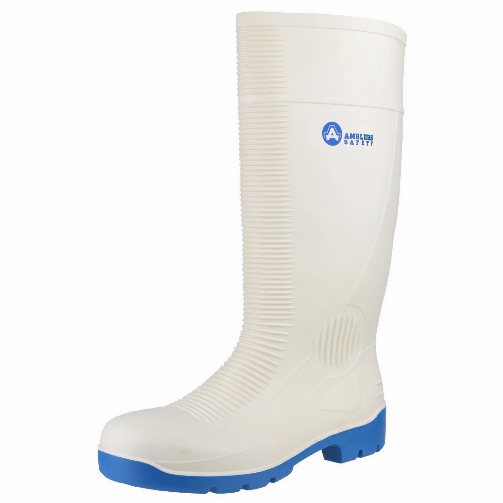 Amblers Safety FS98 PVC/Nitrile Rubber White Wellington Boots Rain Trek