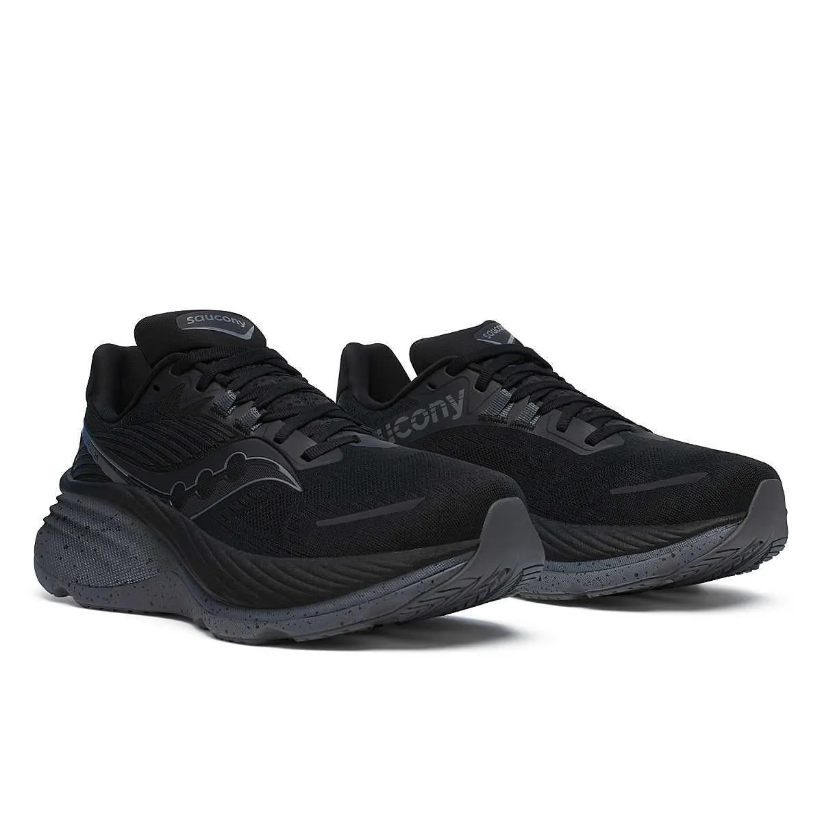 Flexible Sole Dynamic Gear Saucony Hurricane 24 Men's Black Trainers