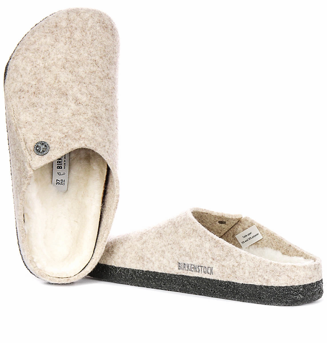 Ankle cuff Birkenstock Zermatt Rivet In Light Grey | Regular Fit