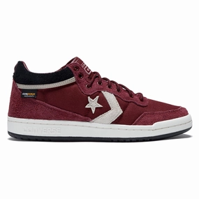 Skate Vibe Converse Fastbreak Pro Mid Shoes - Deep Bordeaux/Papyrus/Egret