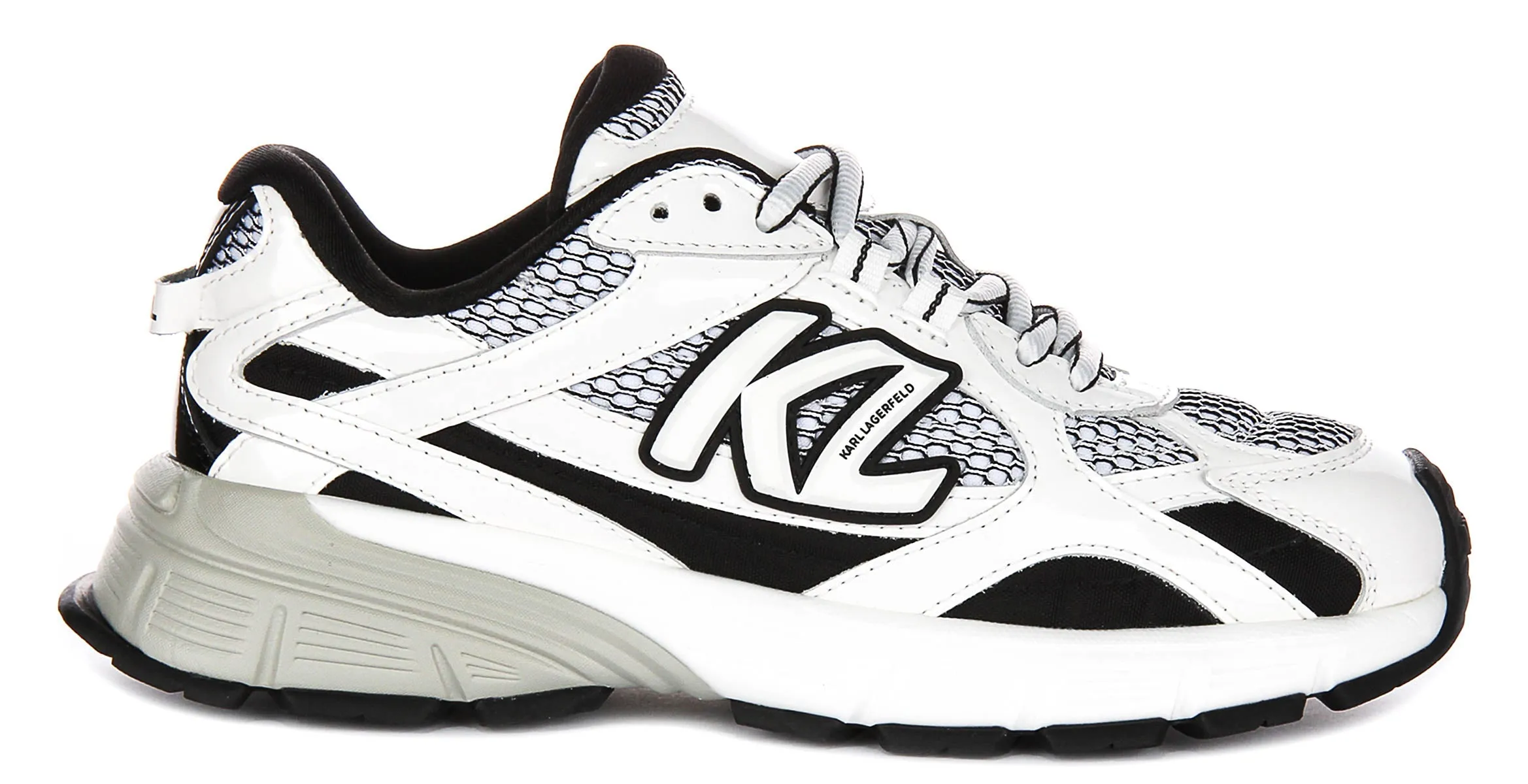 Anti Shock Karl Lagerfeld Orion Side trim In White Black For Women