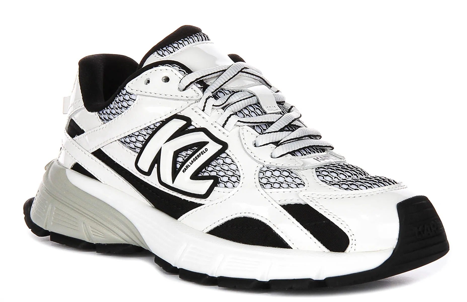 Karl Lagerfeld Orion Side trim In White Black For Women Created to provide flexibility during training routines