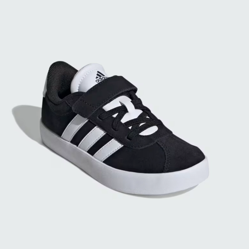Anti - slip surface adidas - VL Court 3.0 El C - Black/White - Kids [ID9148]