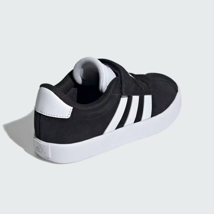 Anti - slip surface adidas - VL Court 3.0 El C - Black/White - Kids [ID9148]