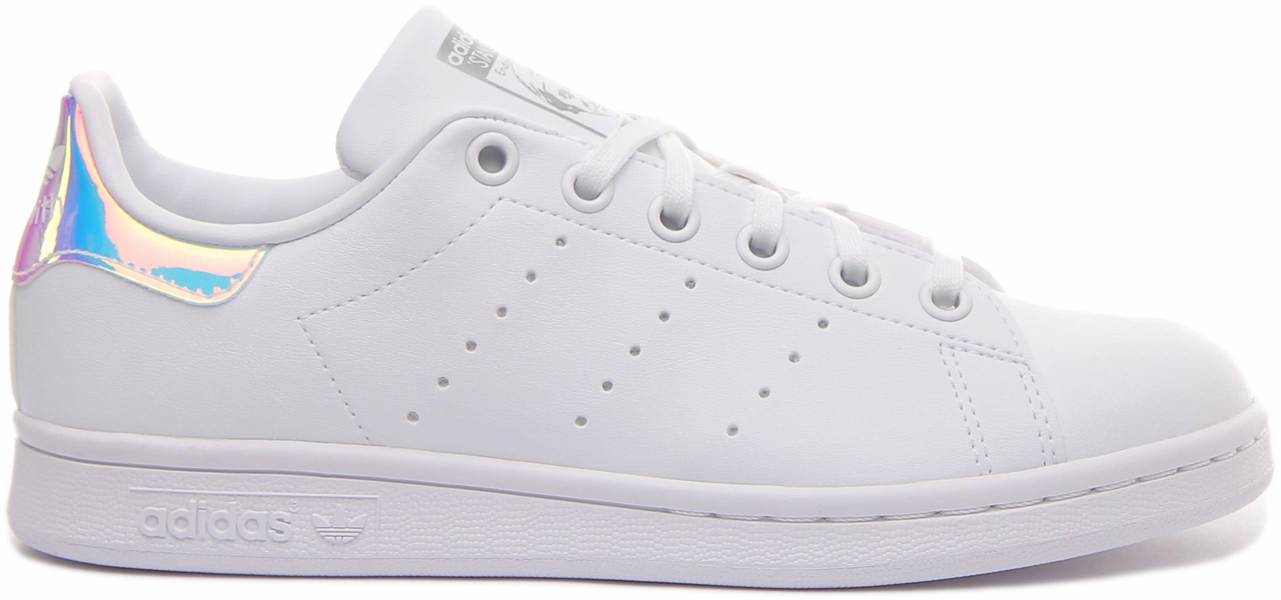 Anti Abrasion Quality Adidas Stan Smith J In White Multi For Junior