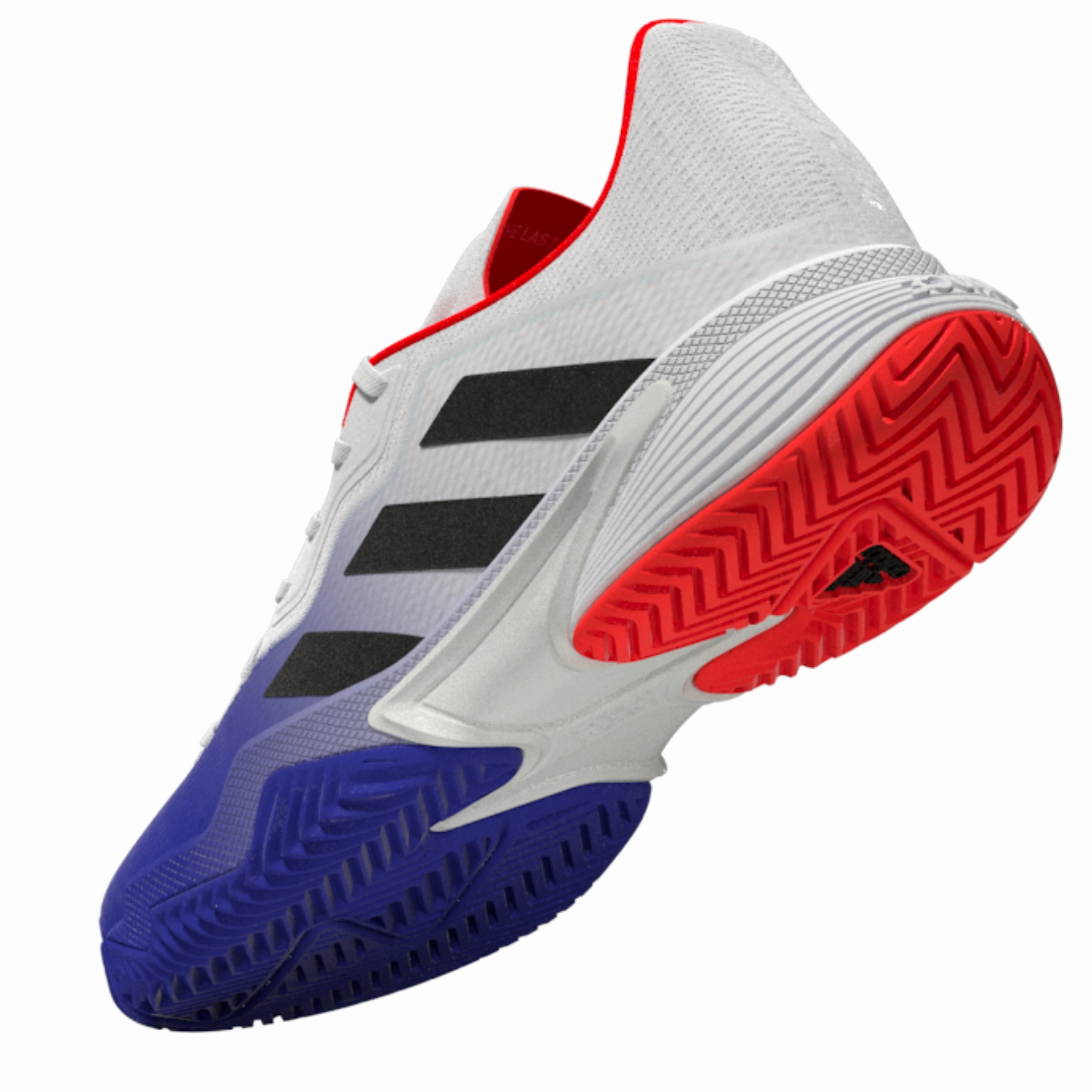 Anti Friction Adidas Performance Barricade Men Tennis Shoes - Lucblu/Core Black/Solar Red