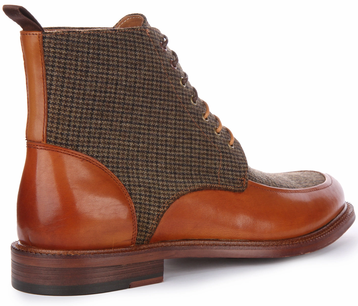 Anti-Slip Sole Justinreess England Austin In Brown Tweed For Men