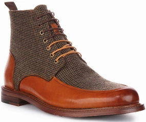 Clean Finish Justinreess England Austin In Brown Tweed For Men