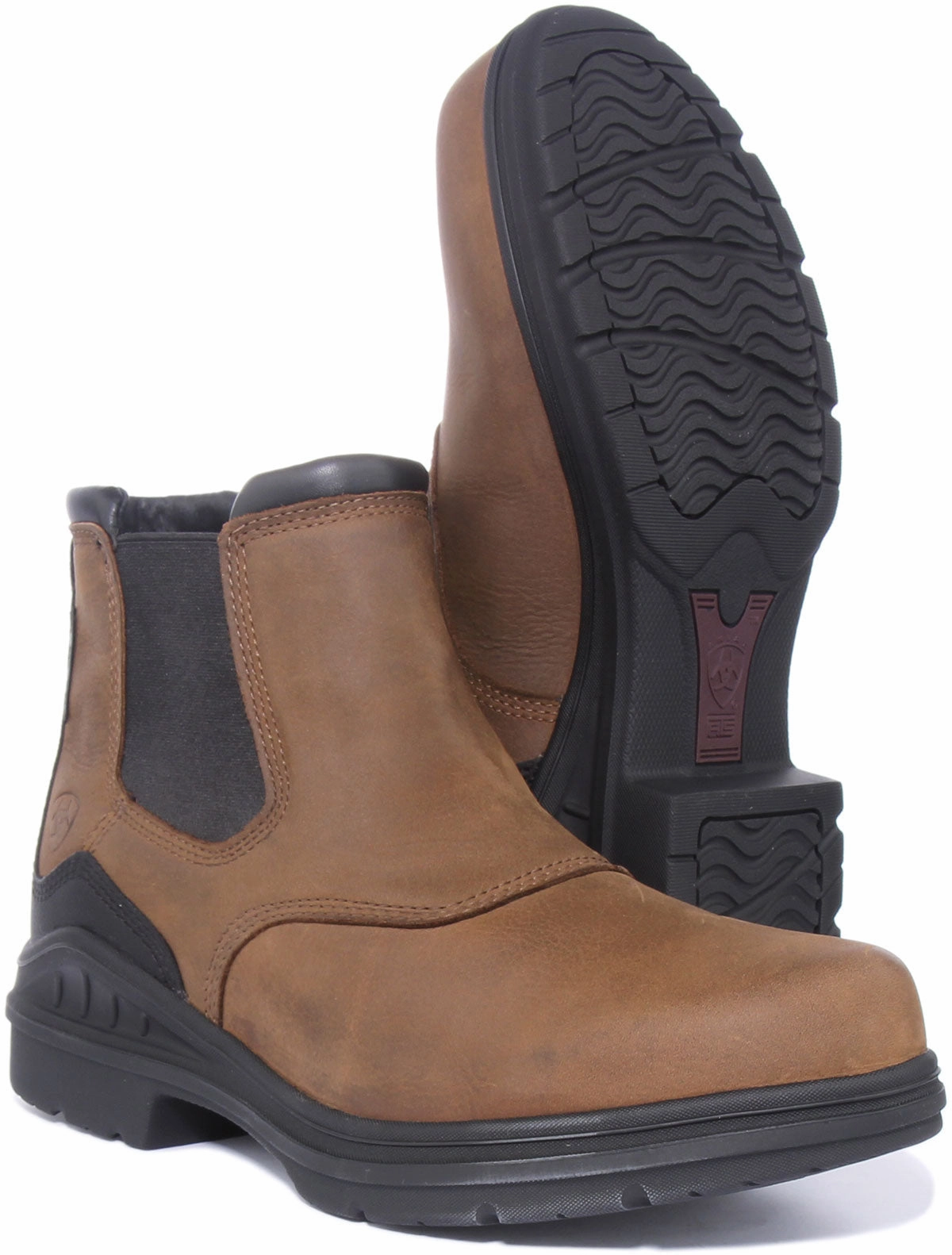 Ariat Barnyard Twin In Brown Rugged Feel