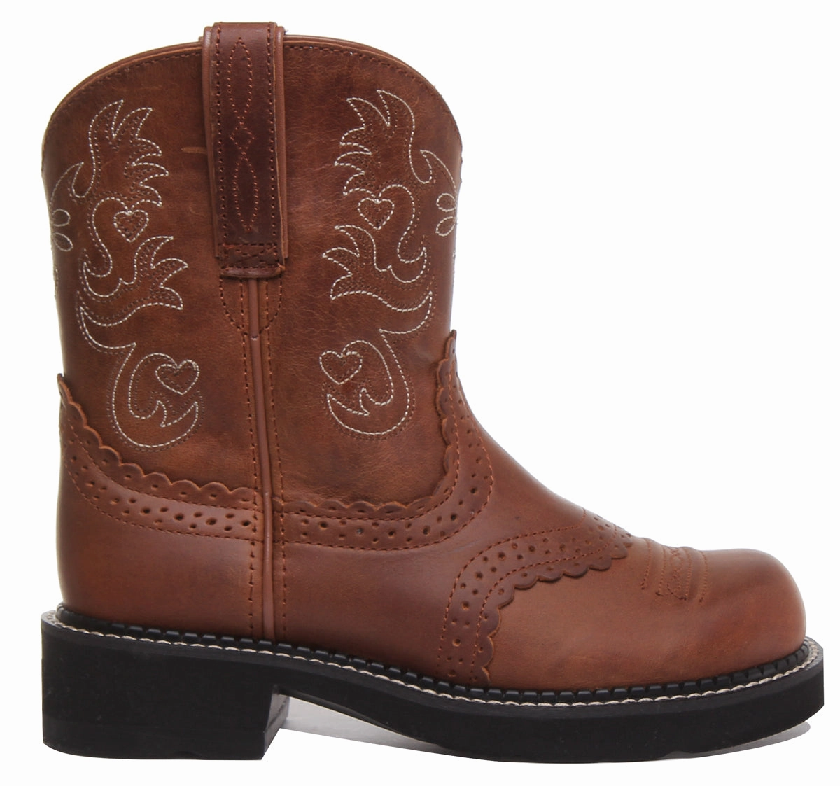 Ariat Fatbaby Saddle In Brown White reinforced construction