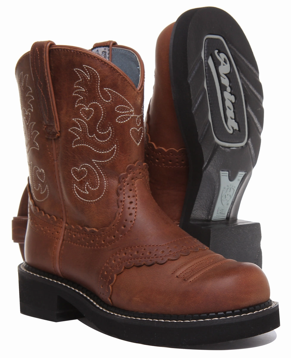 Ariat Fatbaby Saddle In Brown White reinforced construction