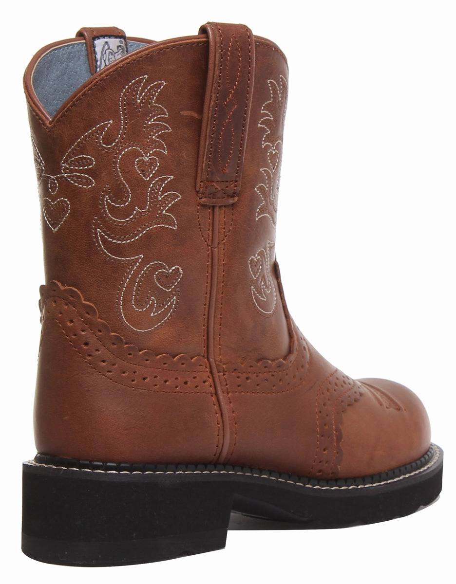 Ariat Fatbaby Saddle In Brown White reinforced construction