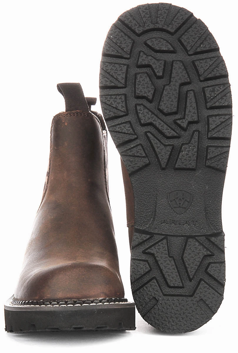 Ariat Fatbaby Twin Gore Chelsea Boots In Tan Brown For Women Rugged Adventure