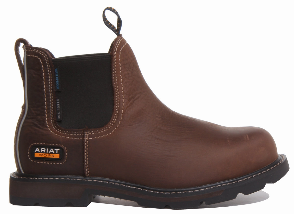Ariat Ground Breaker In Brown Work Boot Dry Seal