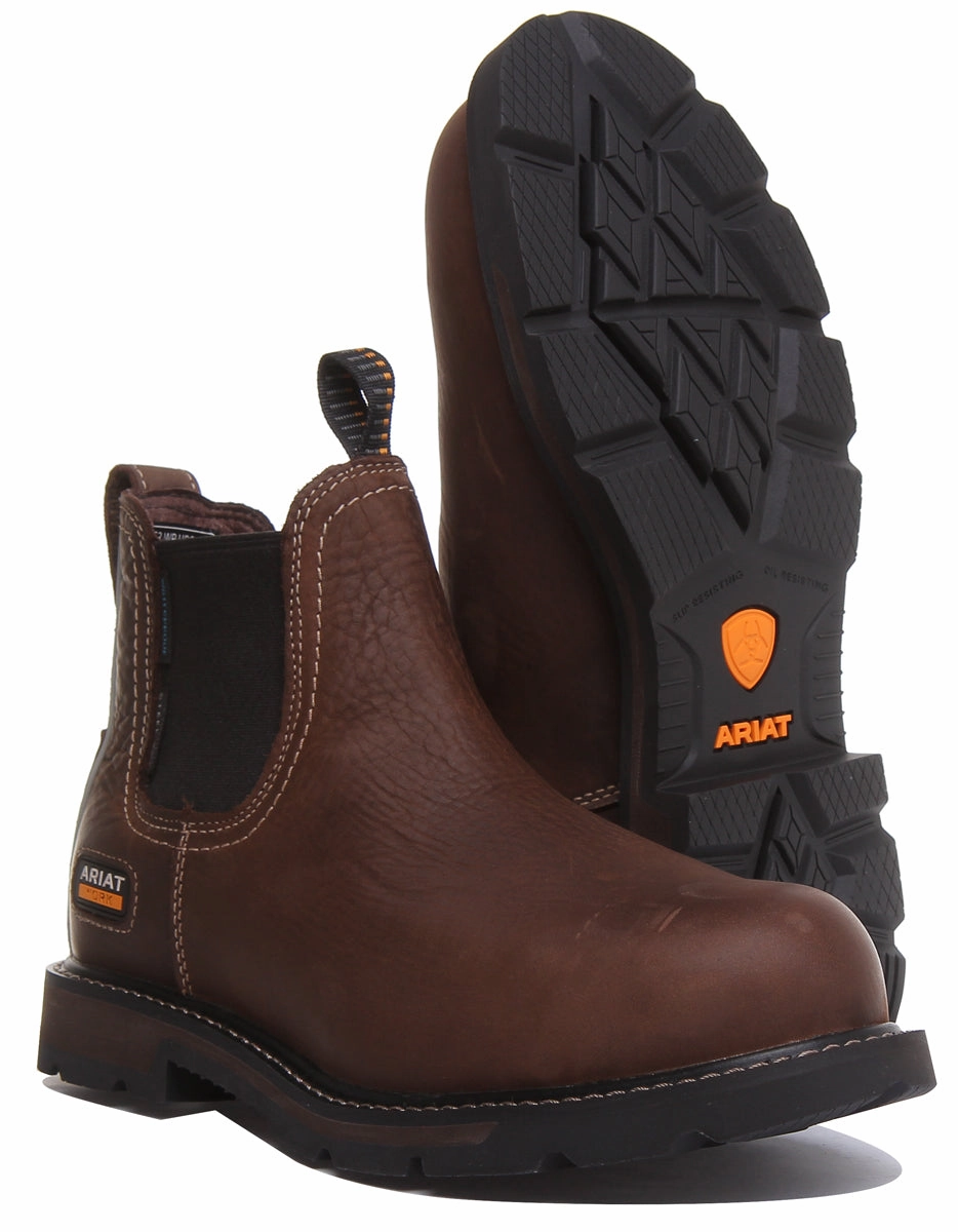 Ariat Ground Breaker In Brown Work Boot Dry Seal
