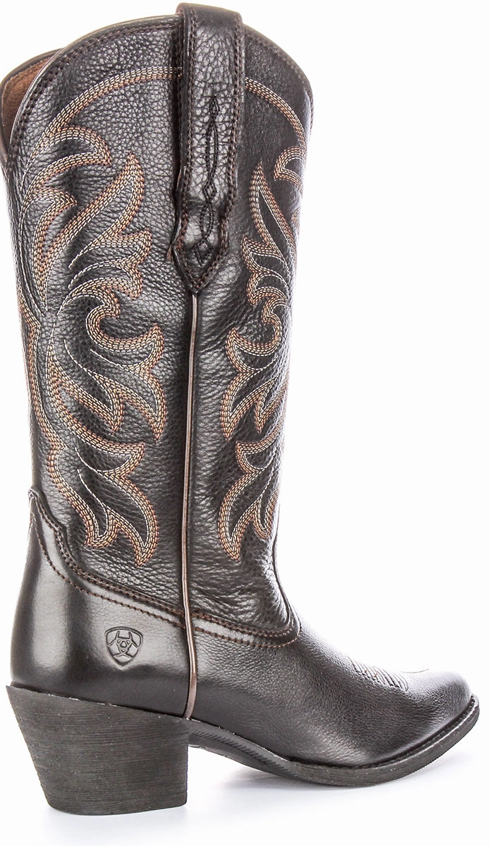 Ariat Heritage J Toe Cowboy Boot In Black For Women elegant design