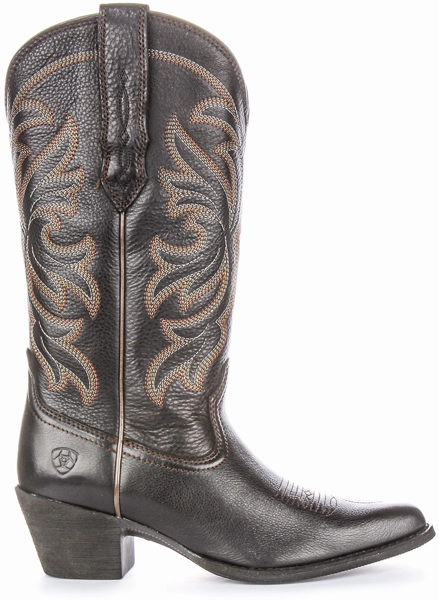 Ariat Heritage J Toe Cowboy Boot In Black For Women elegant design