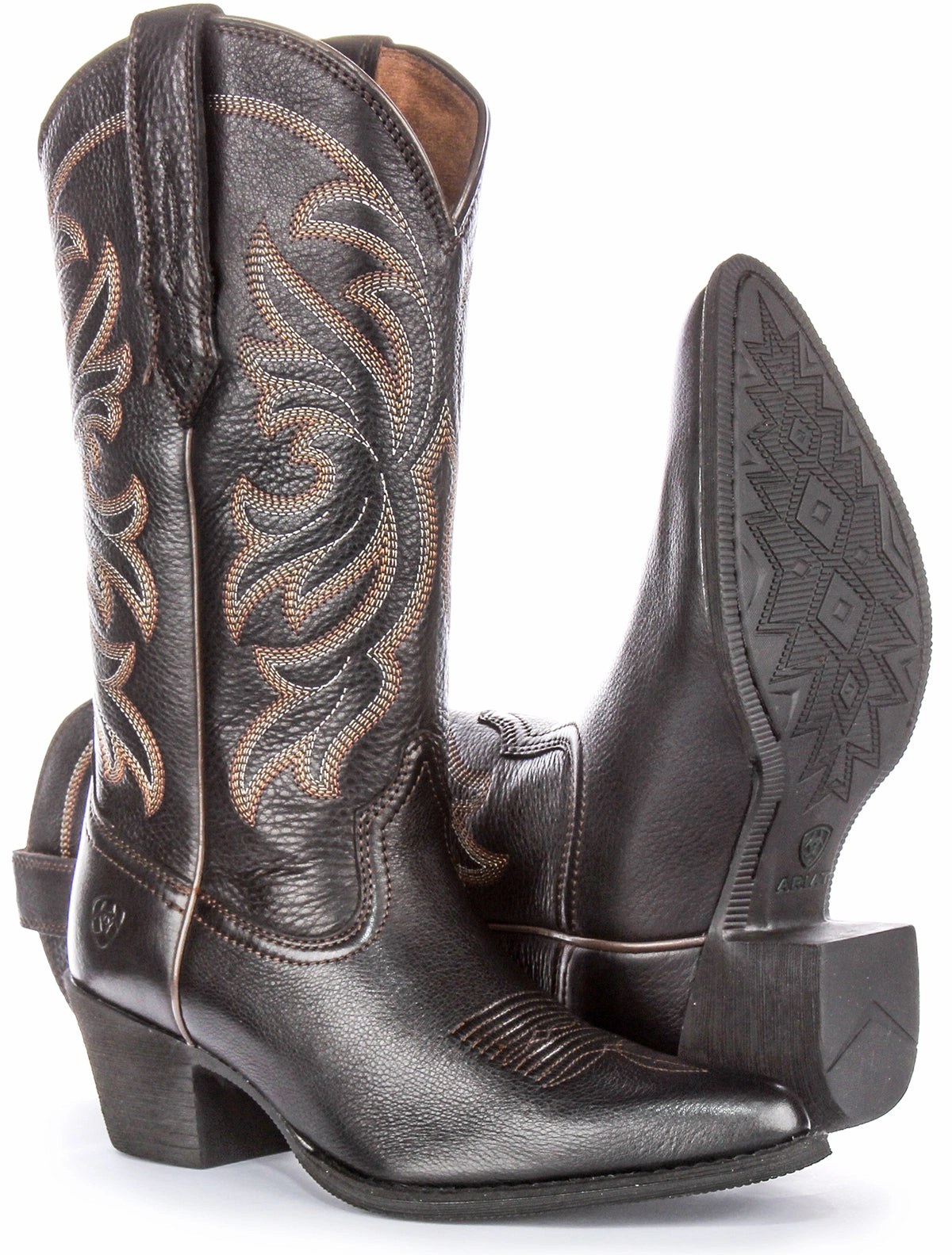 Ariat Heritage J Toe Cowboy Boot In Black For Women elegant design