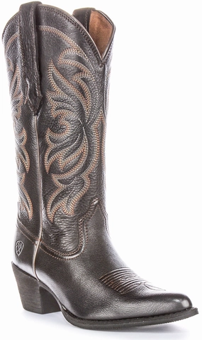 tailored look All Day Boots Ariat Heritage J Toe Cowboy Boot In Black For Women