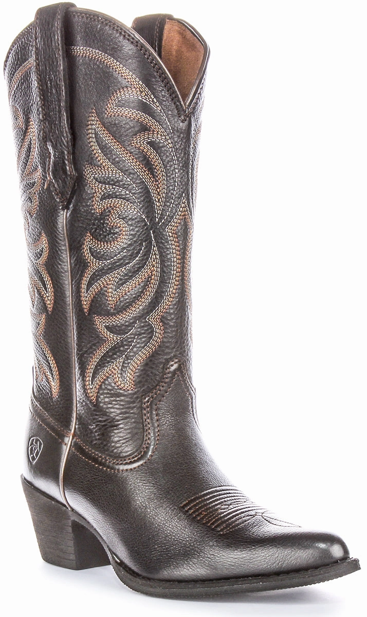 tailored look All Day Boots Ariat Heritage J Toe Cowboy Boot In Black For Women
