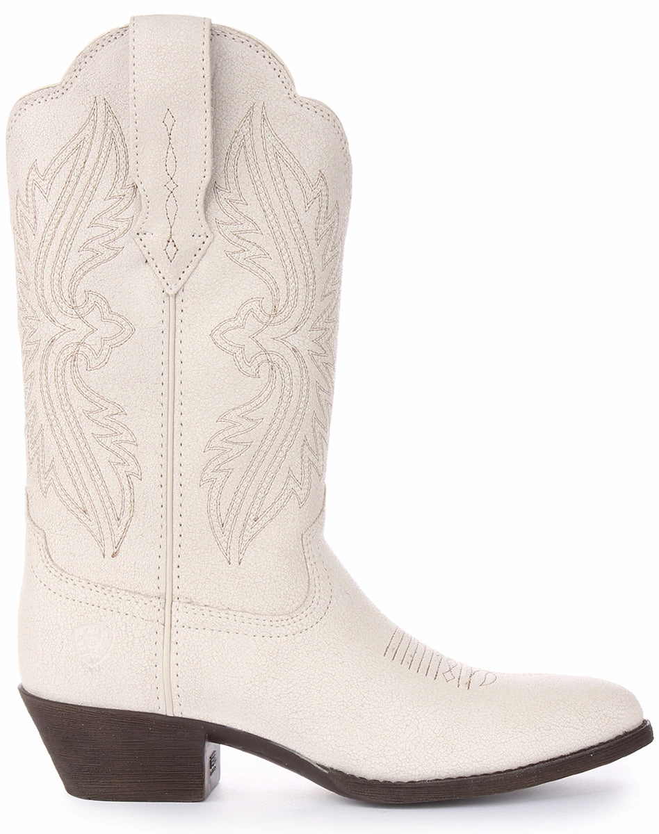 Ariat Heritage R Toe In Off White For Women Refined touch