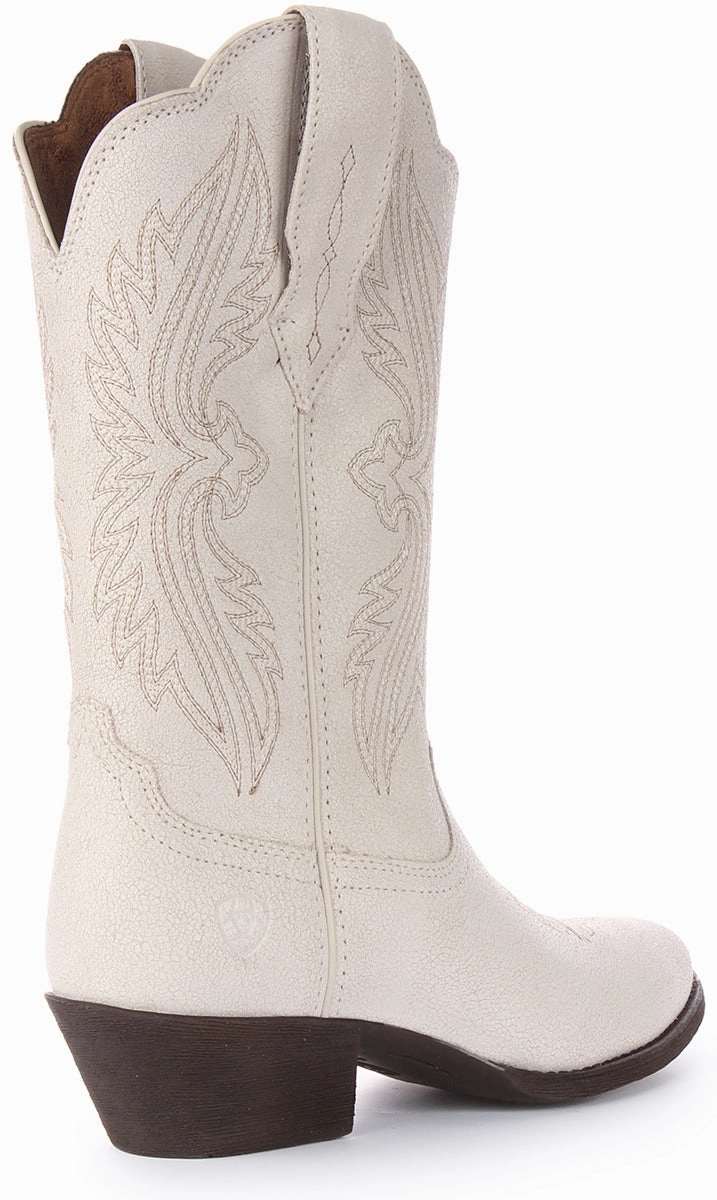 Ariat Heritage R Toe In Off White For Women Refined touch