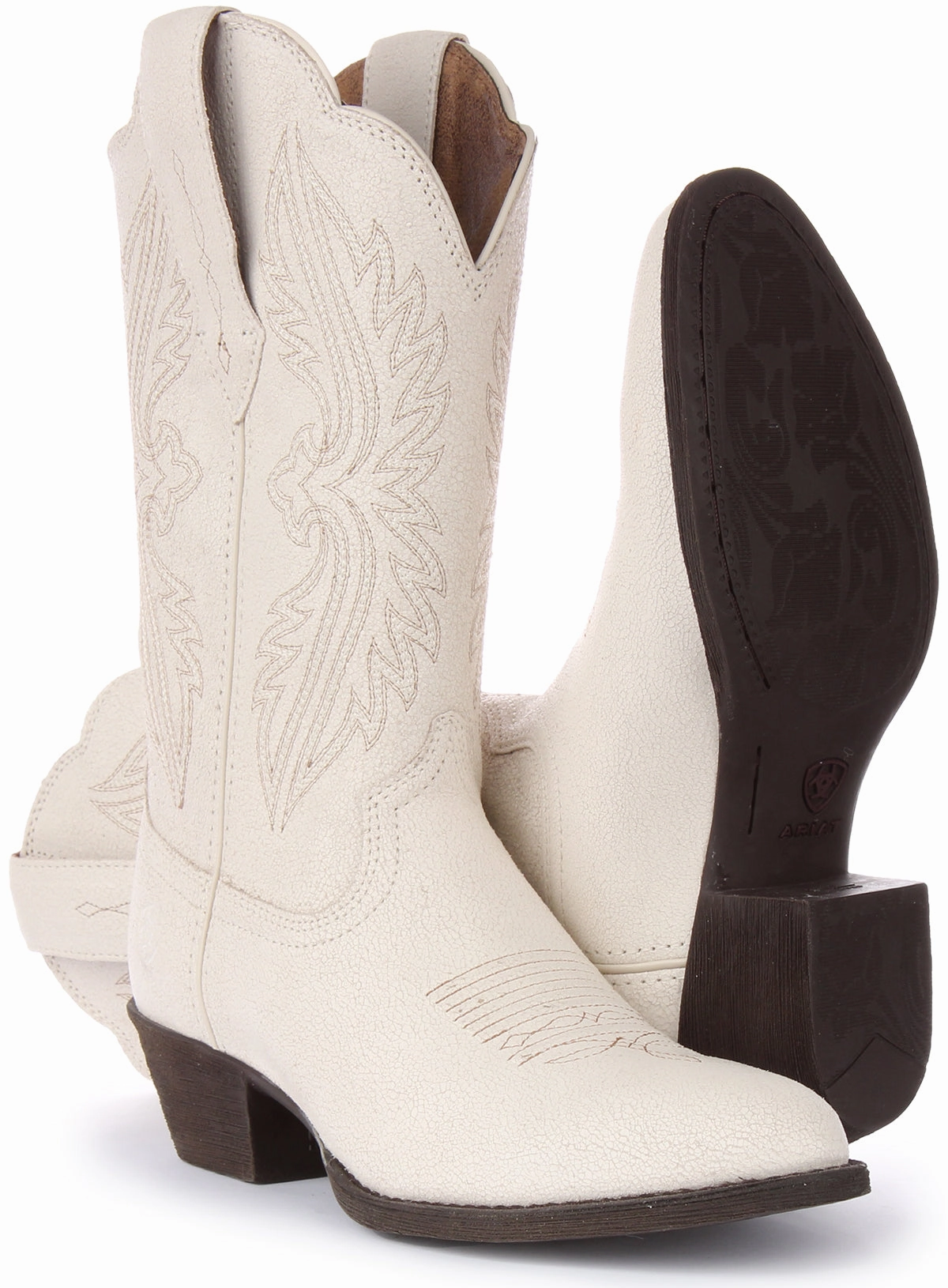 Ariat Heritage R Toe In Off White For Women Refined touch