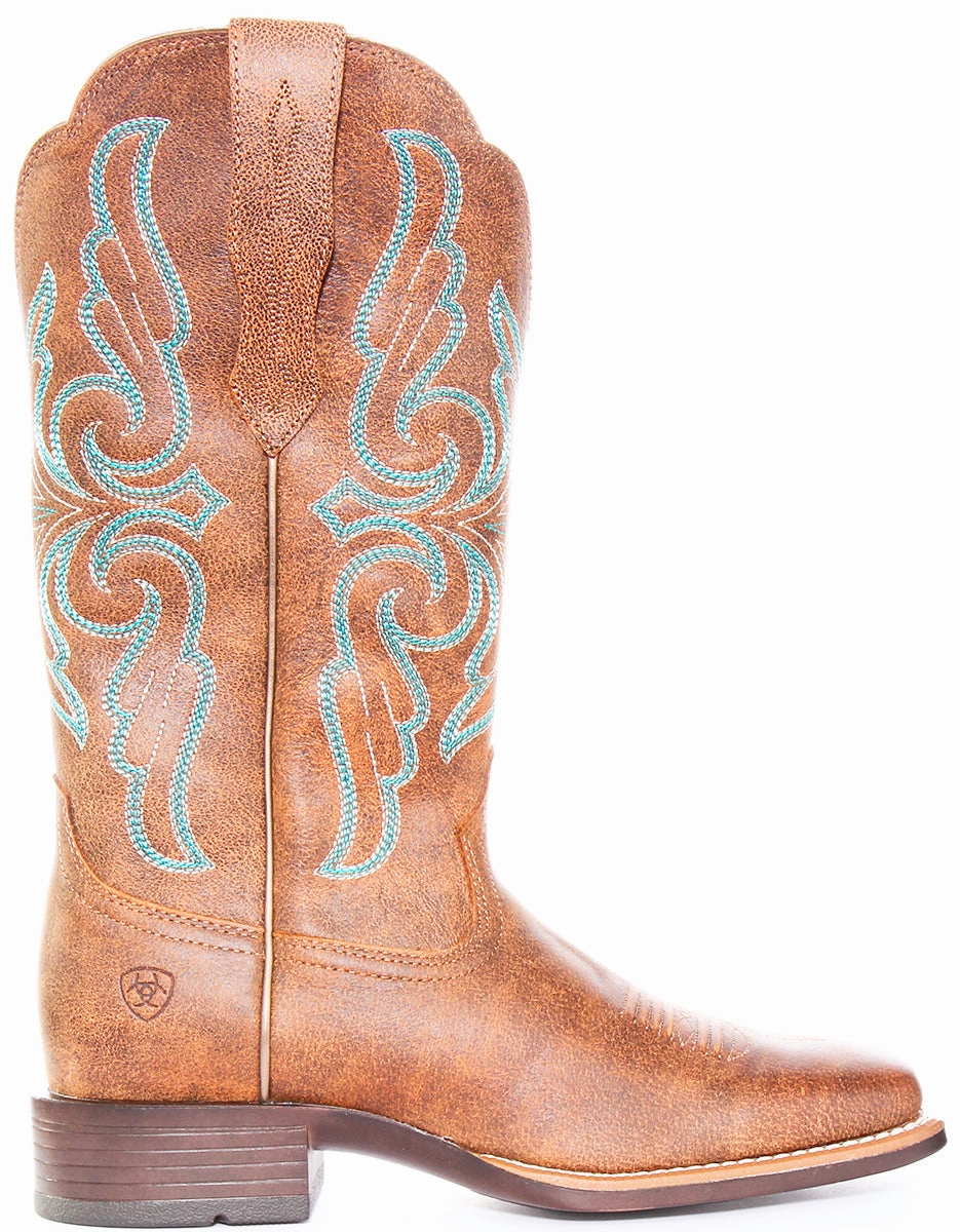 Ariat Primera Strech In Brown Blue For Women Essential Look