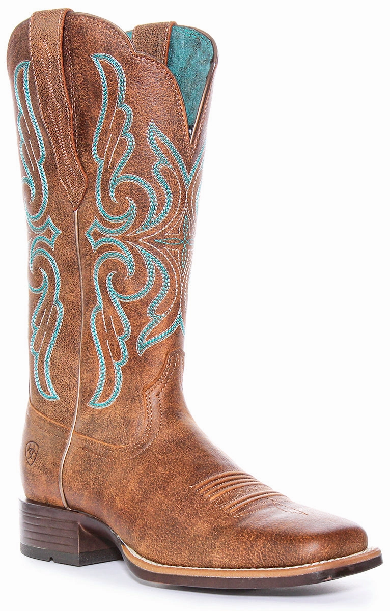 Ariat Primera Strech In Brown Blue For Women Smart Outfit Office Outfit