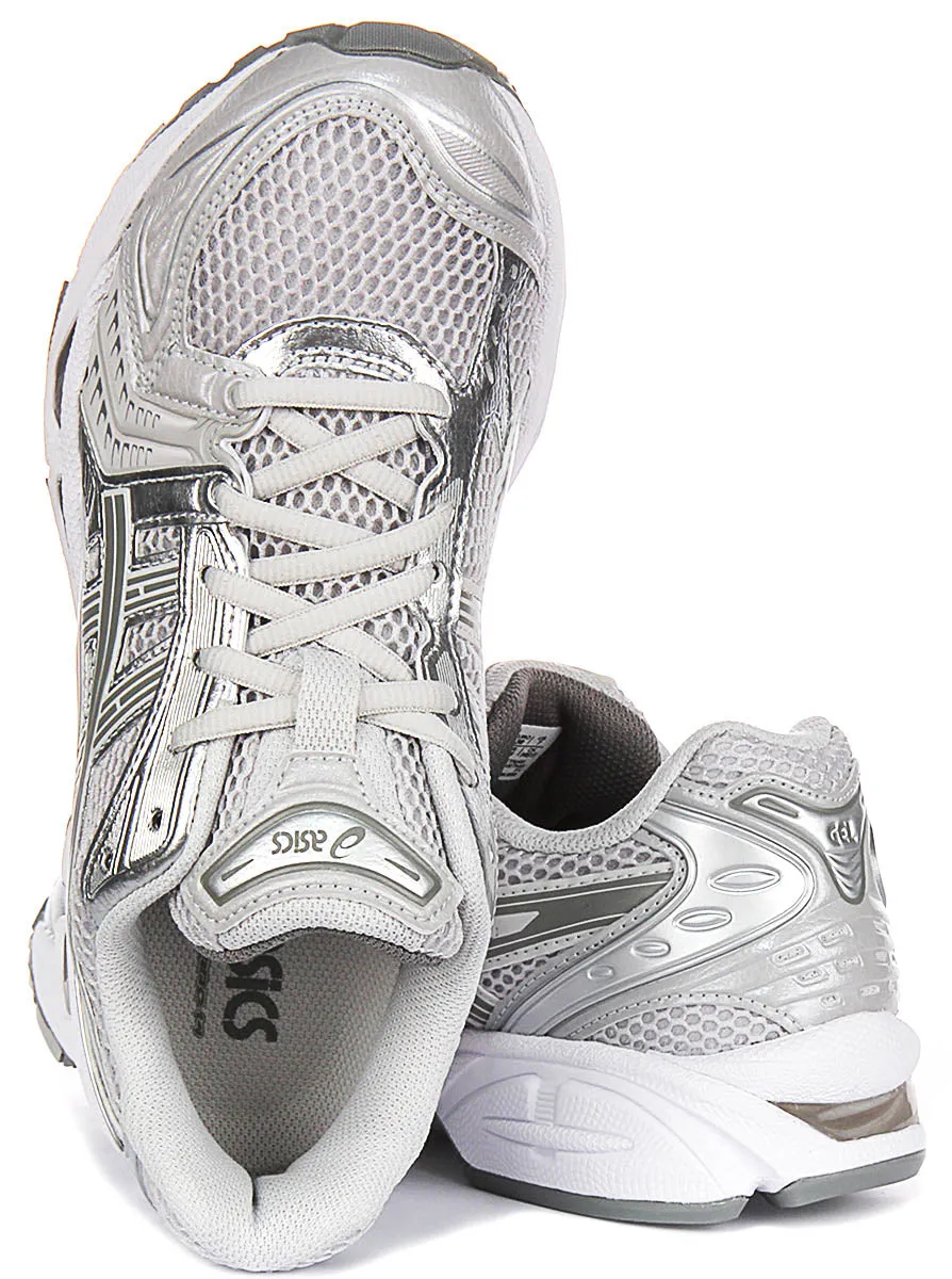 Asics Gel Kayano 14 In Grey Silver For Women portable