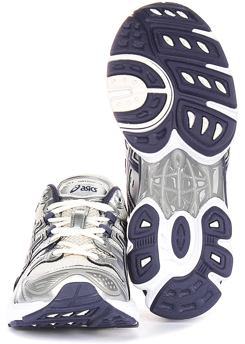 Asics GEL Nimbus 9 In Silver Navy for Men Terrain Ready