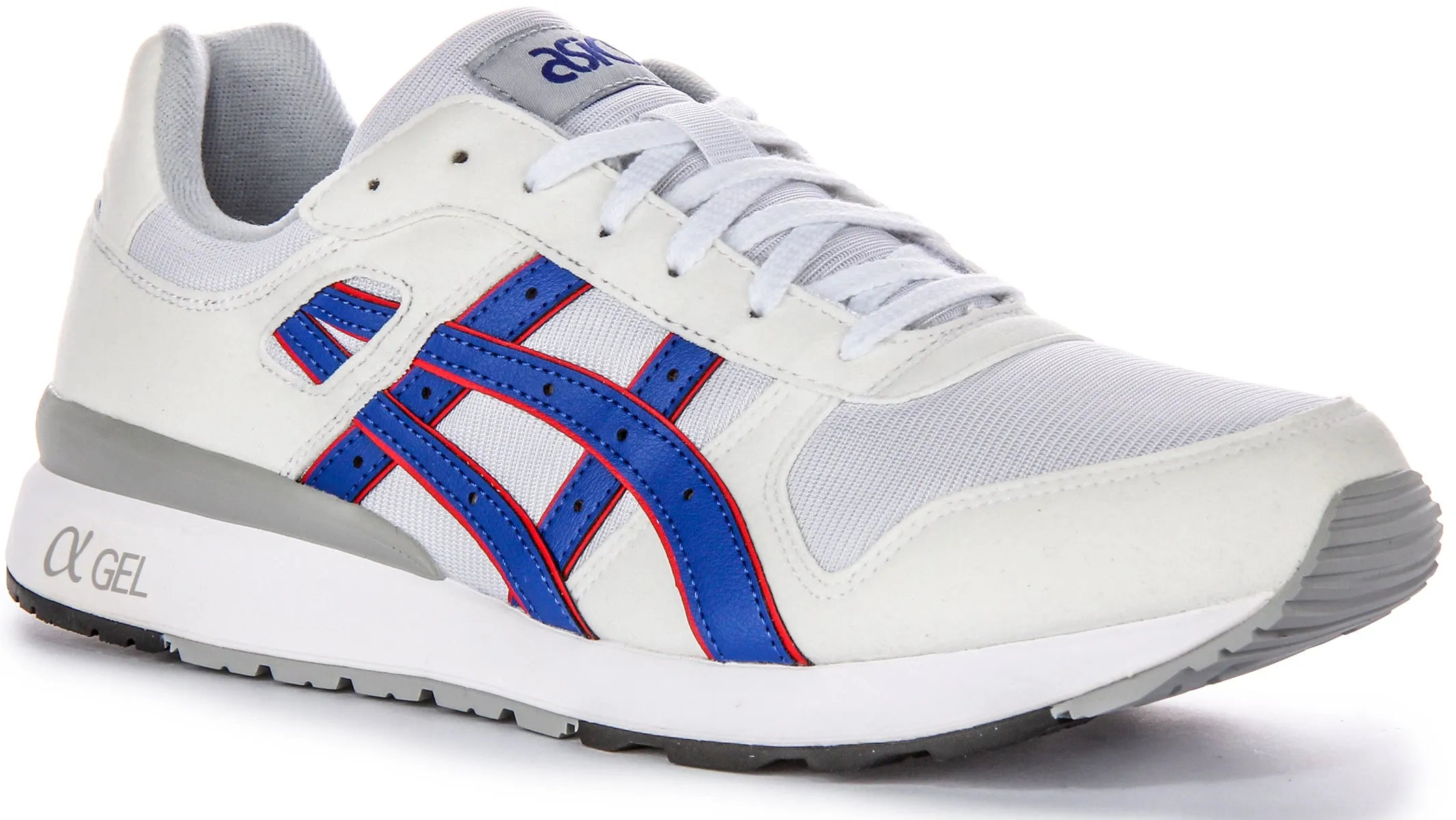 Asics GT II In White Blue Trainers or Men Soft Motion Materials are chosen for breathability and endurance