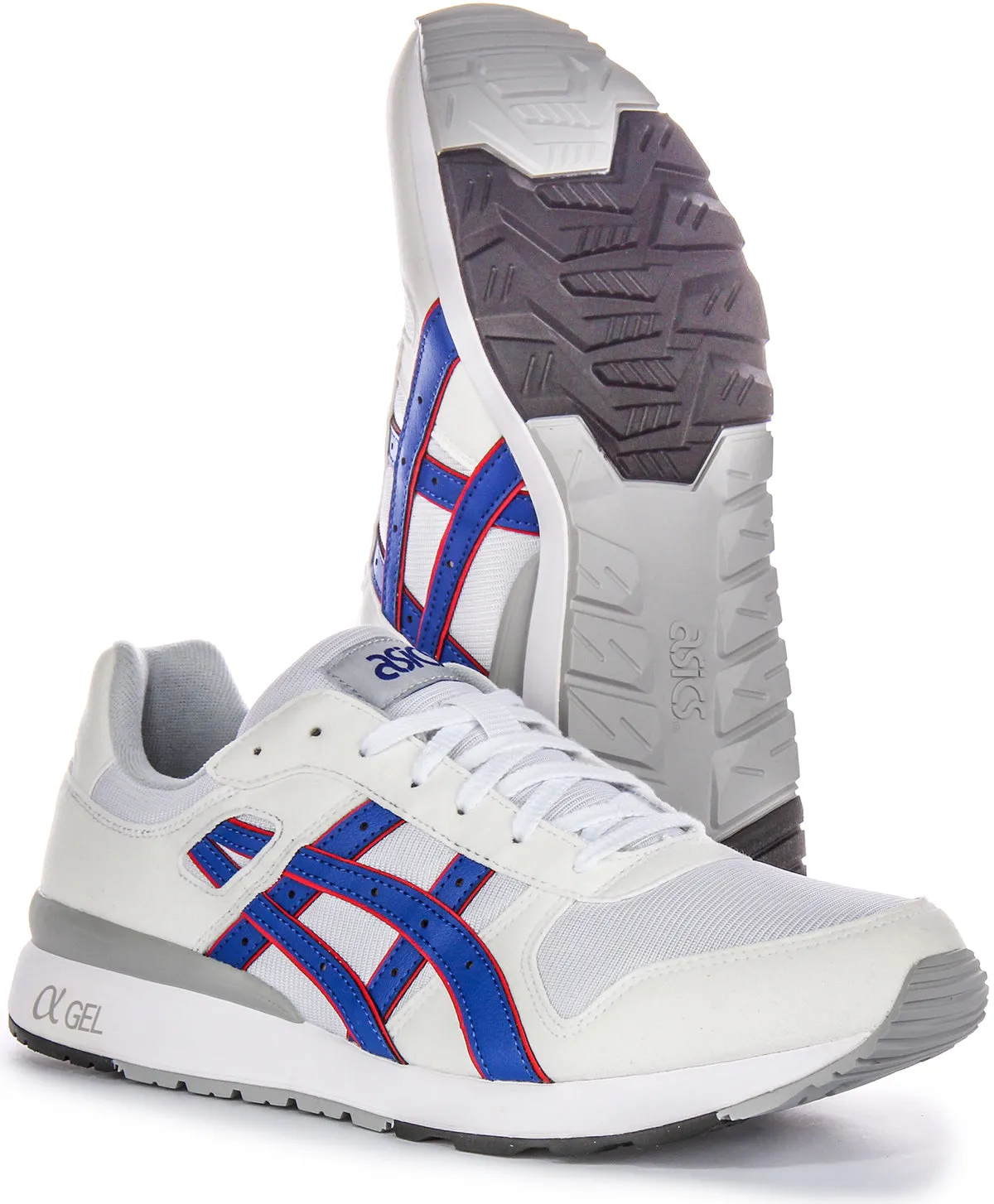 Asics GT II In White Blue Trainers or Men Air Touch